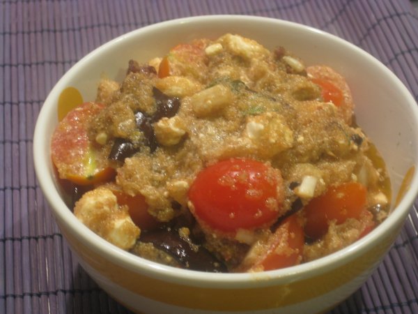 padlizsános-amarántos saláta